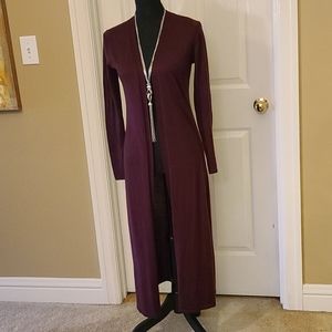 WHBM Burgundy Duster Sweater
